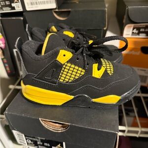 Kids Black and Yellow Sneakers
